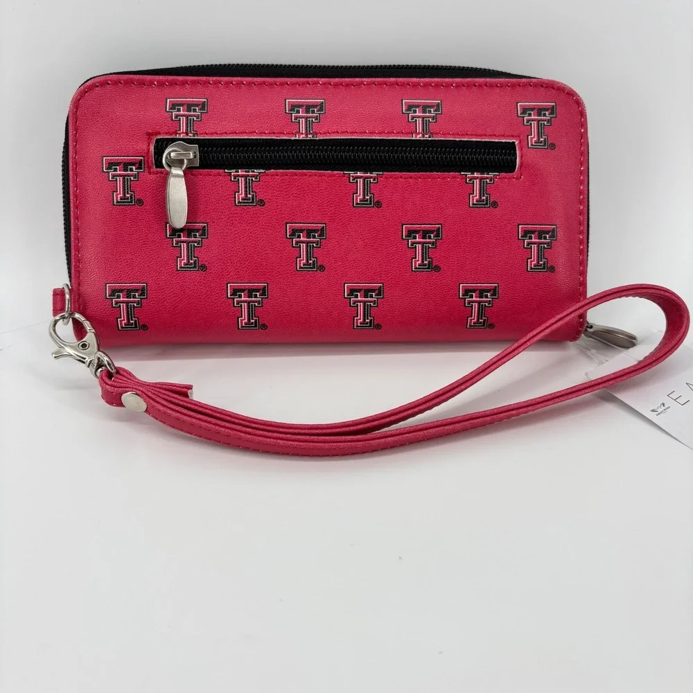 Eagles‎ Wings Texas Tech Red Raiders Red Zip Around Wristlet Wallet NWT NCAA